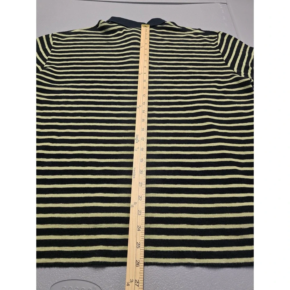 Polo Ralph Lauren Striped Polo Shirt Men Large Black Yellow Short Sleeve